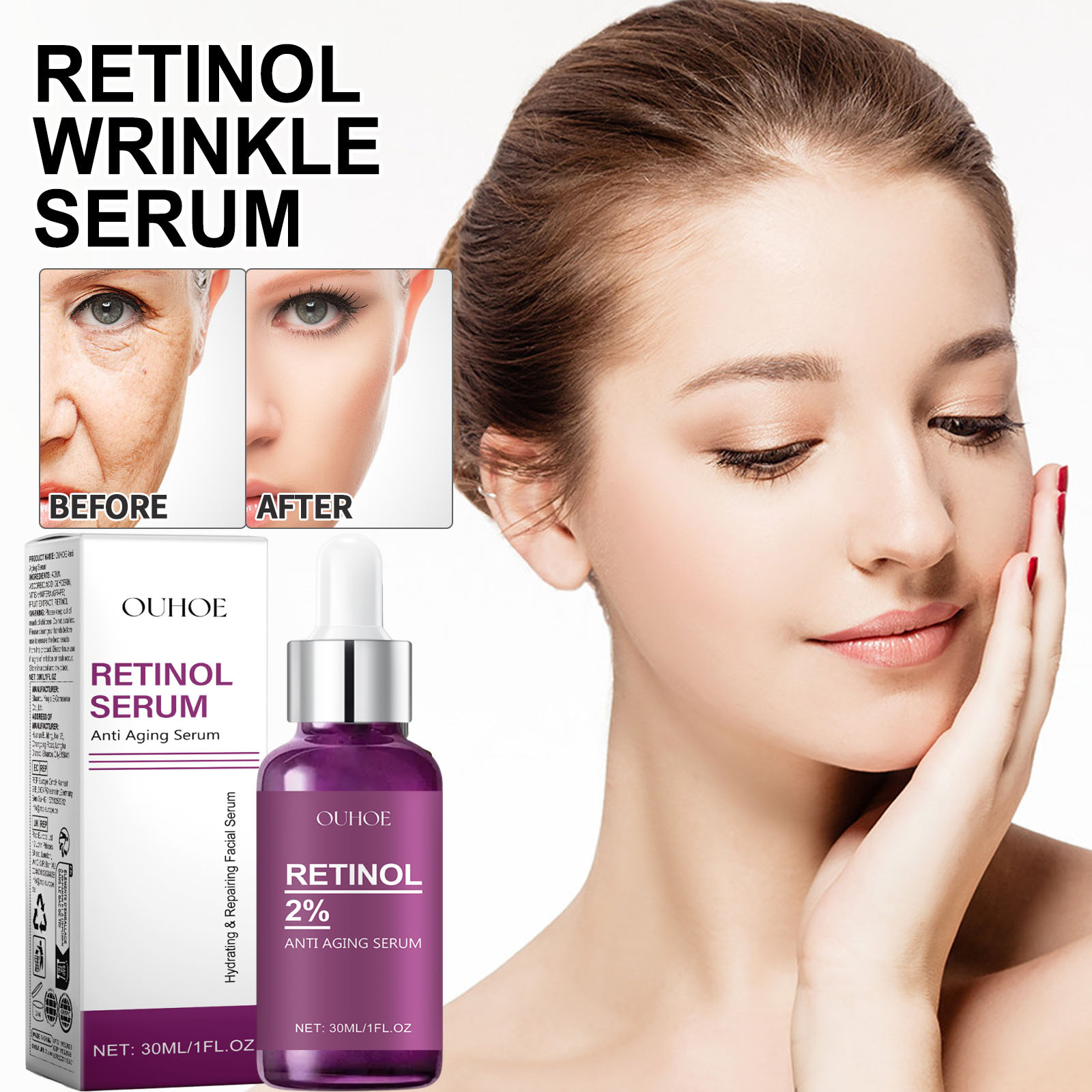The Ordinary Serum Hyaluronic Acid - Retinol Anti-Falten Gesichtsserum Straffend Anti-Aging Feine