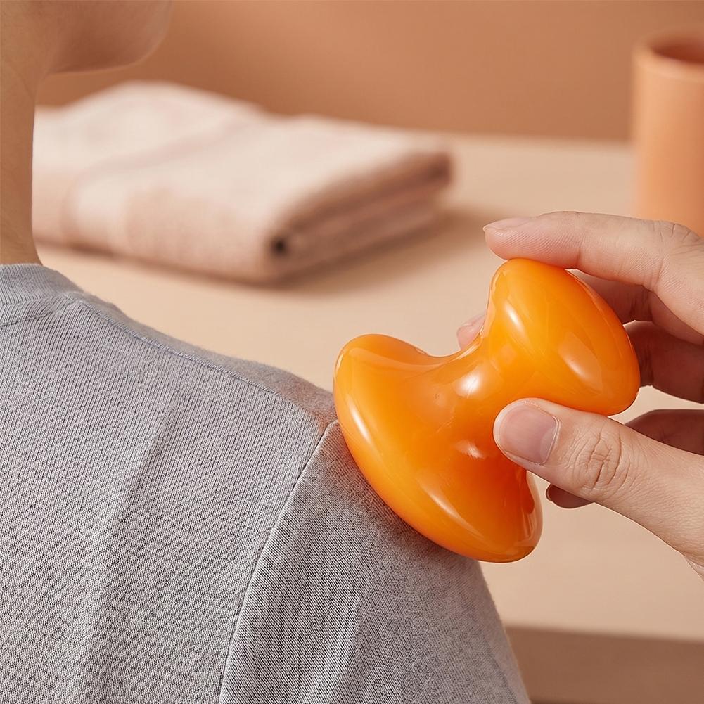 Gua Sha Tool Rose Quartz - Natürlicher Rosenquarz SPA-Therapie Jade-Board Gesichtsmassagegerät Pilzförmiger