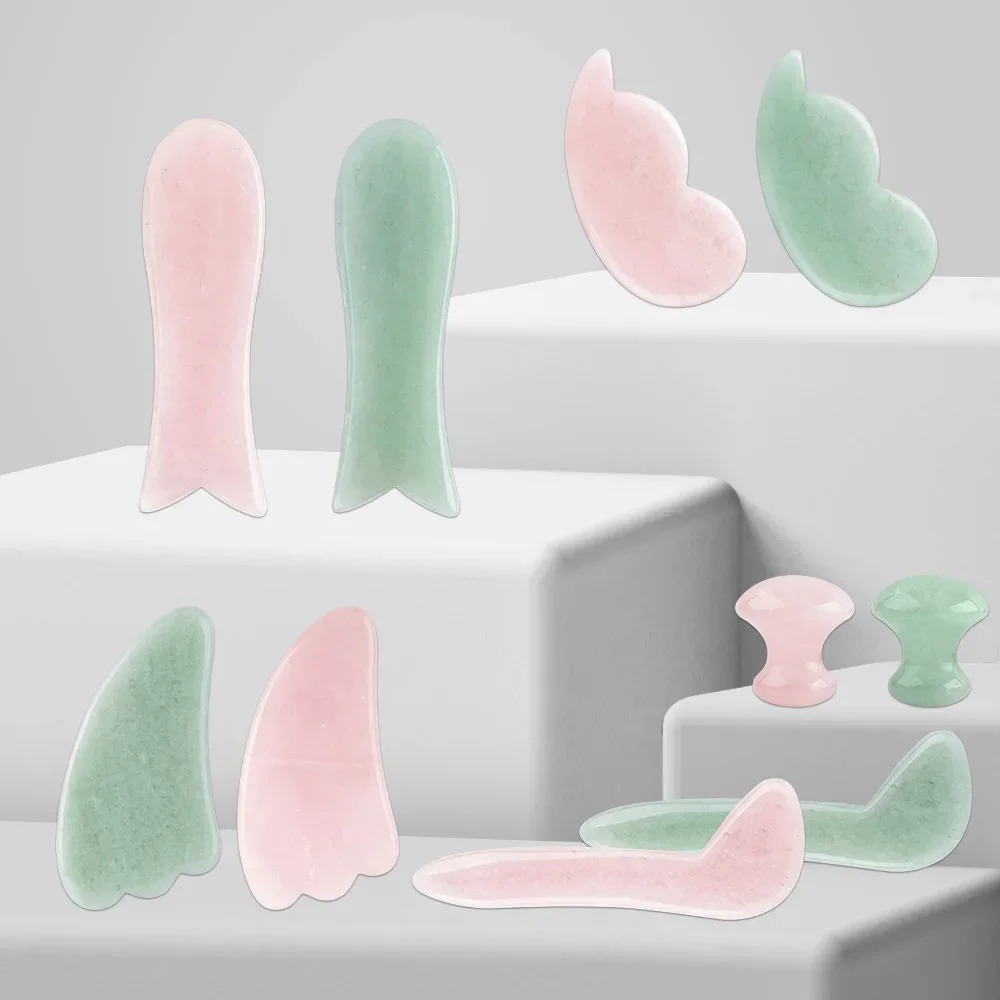 Natürliche Jade Stein Gua Sha  – Gua Sha Tool Rose Quartz Bewertung und Preis