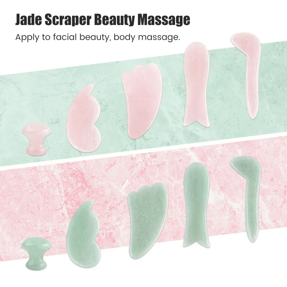 Natürliche Jade Stein Gua Sha  – Gua Sha Tool Rose Quartz Bewertung und Preis