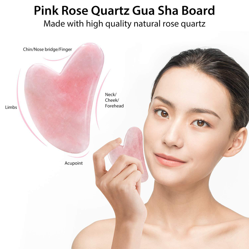 Natürliche Rose Quartz Jade Ro – Gua Sha Tool Rose Quartz Bewertung und Preis