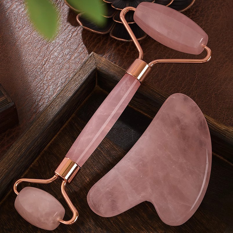 Rosenquarz Gesichtsroller Gua  – Gua Sha Tool Rose Quartz Bewertung und Preis