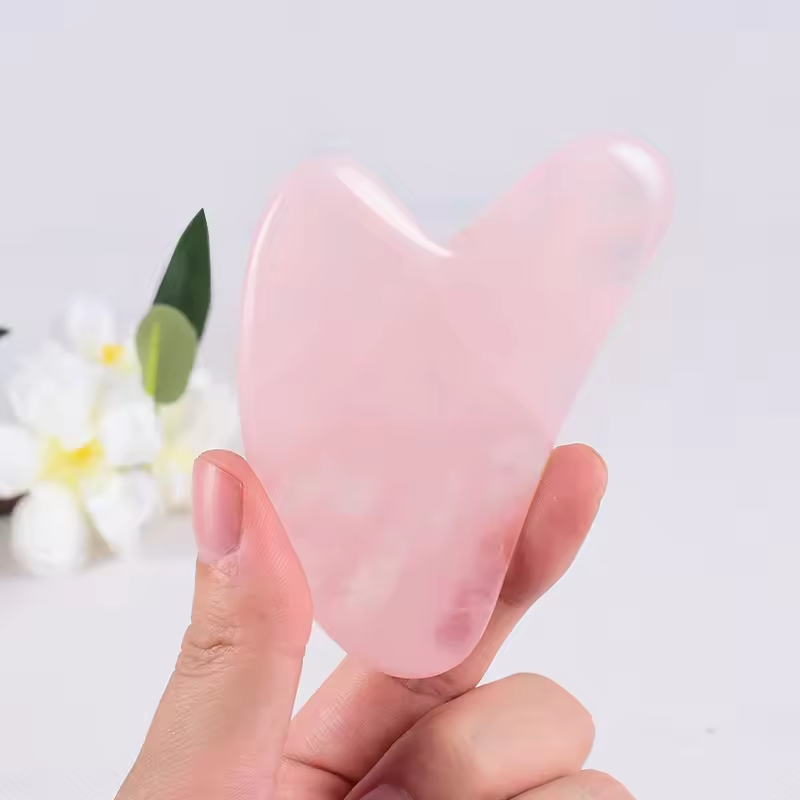 Natürlicher Stein Jade Gouache – Gua Sha Tool Rose Quartz Bewertung und Preis