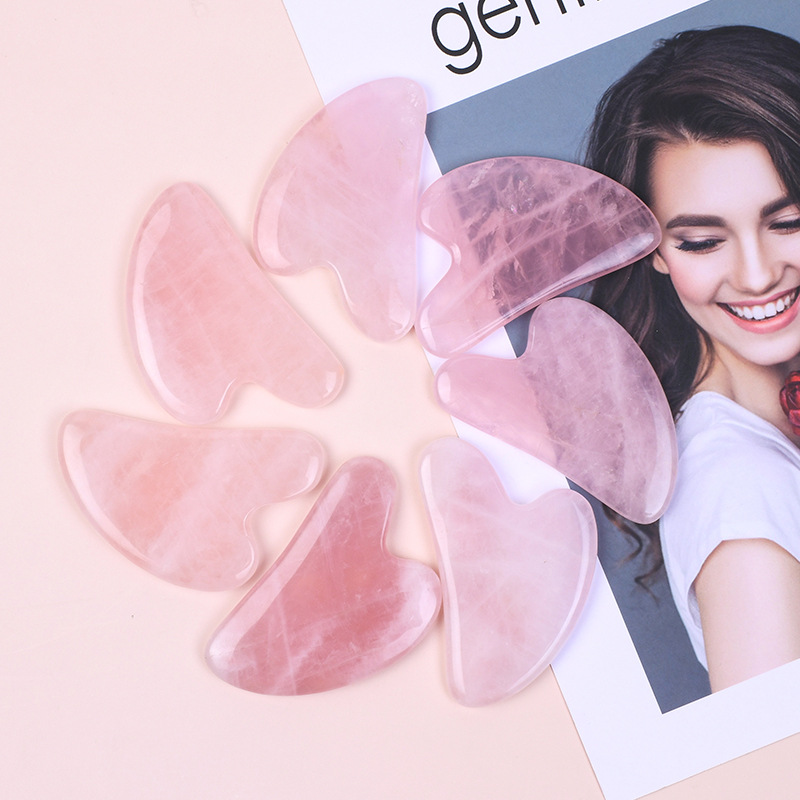 Meistverkauftes A+ Rosenquarz  – Gua Sha Tool Rose Quartz Bewertung und Preis